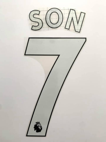 Name Set Número “Son 7”  Tottenham Hotspur 2021-22 Para la camiseta de visita/for away kit Premier League SportingiD