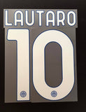 Name Set Número “Lautaro 10” Inter de Milán 2021-22 Para la camiseta de local/for Home kit