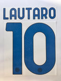 Name Set Número “Lautaro 10” Inter de Milán 2021-22 Para la camiseta de visita/for away kit