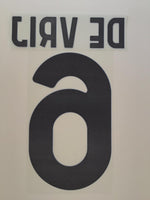 Name Set Número “De Vrij 6” Inter de Milán 2021-22 Para la camiseta de local/for Home kit