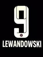 Set nombre y número Lewandowski 9 Bayern Múnich 2021-22 local versión jugador player issue