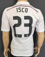 Jersey Real Madrid 2014/15 local Isco Liga con parche de campeón climacool talla S