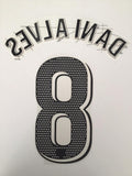 2021-2022 FC Barcelona Dani Alves La Liga Home Name Set and Number Player Issue Avery Dennison