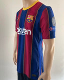 2020-2021 FC Barcelona Home Shirt Messi Champions League Kitroom Player Issue Mint Condition Size L