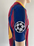 2020-2021 FC Barcelona Home Shirt Messi Champions League Kitroom Player Issue Mint Condition Size L