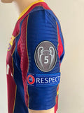 2020-2021 FC Barcelona Home Shirt Messi Champions League Kitroom Player Issue Mint Condition Size L