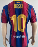 2020-2021 FC Barcelona Home Shirt Messi Champions League Kitroom Player Issue Mint Condition Size L
