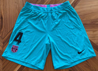 Shorts Nike FC Barcelona 2020-21 Tercera Verde menta Version jugador de utileria Third kit Player issue kitroom