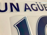 Nombre y numero Manchester City 2011-2017 Local Kun Aguero Fan version Home kit Name set