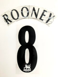 Nombre y numero Manchester United 2004-2005 Visitante Wayne Rooney Name set Away kit Fan version