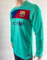 Jersey Barcelona 2010-11 Visitante Version jugador Utileria Manga larga Away kit Player issue kitroom Long sleeve