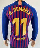 2018 2019 Barcelona Home Shirt Dembele 11 Player issue kitroom Champions League Size M