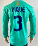 2010-2011 Barcelona Away Shirt Pique Long Sleeve Champions Player Barça B New BNWT Size L