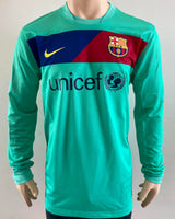 2010-2011 Barcelona Away Shirt Pique Long Sleeve Champions Player Barça B New BNWT Size L