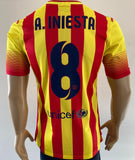 Jersey Barcelona 2013-14 Utileria kitroom Visitante/ Away Iniesta