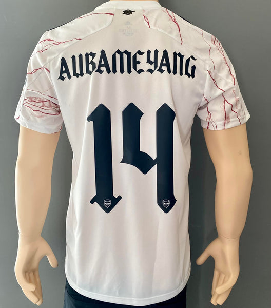 2020-2021 Arsenal FC Away Shirt Pierre Emerick Aubameyang Cup Champions New BNWT Size M