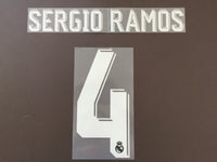 Real Madrid 2017-18 Número Sergio Ramos 4 Sporting iD, Set number and name