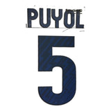 2010-2011-2012 FC Barcelona Away Name Set and Number Carles Puyol Liga and Champions Sipesa Adult Size