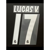 Nombre numero Real Madrid 2018-19 Lucas Vazquez Visitante Tercera Player issue Name set Away Third kit