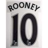 Name Set Número “Rooney 10”  Manchester United 2015-16 Para la camiseta de visita/for away kit Premier League SportingiD