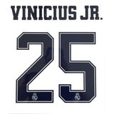 Real Madrid 2019-2020 Sporting iD Vinicius Jr 25 Name set and Number Third kit Adult Size