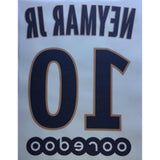 Name set Número “Neymar 10” Paris Saint-Germain 2018-19 Camiseta de visita/for away kit Ligue 1 Monblason