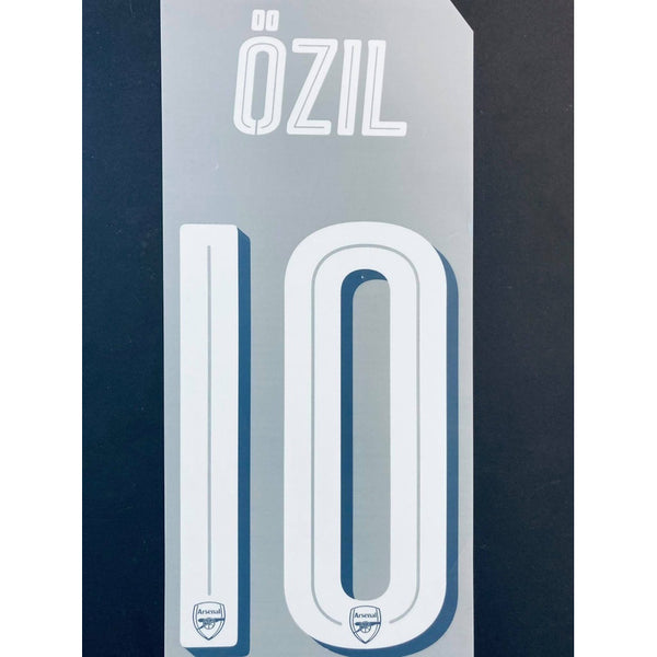 Name Set Número “Özil 10”  Arsenal 2018-19 Para la camiseta de local/for Home kit Europa League/Copa Thermo Patch