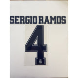 Name Set Número Sergio Ramos 4 Real Madrid 2019 2020 Para la tercera equipación for third kit Champions League Copa del Rey Sporting ID