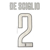 Name set Número “De Sciglio”  Juventus 2017-18 Para la camiseta de local/for Home kit Dekographics