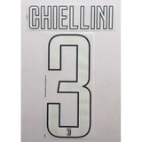 Name set Número “Chiellini 3”  Juventus 2017-18  Para la camiseta de local y tercera/for Home and third kit Dekographics