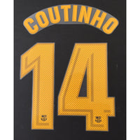 2017 2018 Barcelona Name Set Kit Coutinho 14 For home Avery Dennison Player Issue