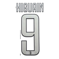 Name set Número “Higuaín 9” Juventus 2017-18  Para la camiseta de local y tercera/for Home and third kit Dekographics