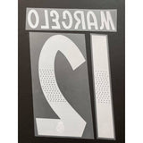 2018-2019 Real Madrid CF Home Name Set and Number Marcelo Viera Player Issue Champions and Cup Sporting ID Adult Size