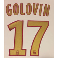 Name set Número “Golovin 17” Paris Saint-Germain 2018-19 Para la camiseta de visita/for away kit  Ligue 1 Monblason