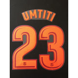 Name Set Número Umtiti 23 FC Barcelona 2017-18 For third kit/Para la tercera equipación Avery Dennison Player Issue