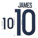 Name set Número “James 10” Colombia Copa América 2016 Para la camiseta de local/for Home kit Dekographics