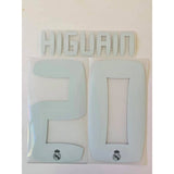 Name set Número “Higuaín 21” Real Madrid 2010-11 Para la camiseta de visita y tercera/for Away and third kit SportingiD
