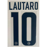 Name Set Número “Lautaro 10” Inter de Milán 2018-19 Para la tercera equipación/for third kit Stilscreen