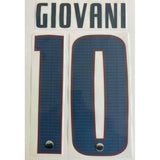 Name set Número Giovani 10 Club América 2019-20 Para la camiseta de local/for Home kit Player Issue Lecteus