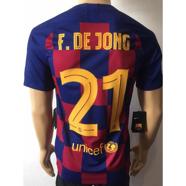 Jersey Nike FC Barcelona 2019-20 Home Local DriFit Champions League F. De Jong New