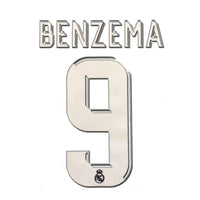 Número Benzema 9 Real Madrid 2017-18 Sporting iD, name player and number Set