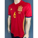 Jersey España 2016 Local Euro Andres Iniesta Original adidas shirt home dekoGraphics