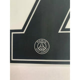 Name set Número “Mbappé 7” Paris Saint-Germain 2018-19 Camiseta de visita Jordan/for away kit Para Champions League Monblason