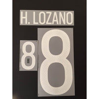 Name set Número H. Lozano 8 Selección de México 2017 Para la camiseta de local/for Home kit Copa América Centenario Dekographics