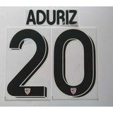 Name set Número Aduriz 20 Athletic Club de Bilbao 2015-16 Para la camiseta de local/for Home kit Player Issue Sipesa