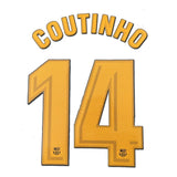 2017 2018 Barcelona Name Set Kit Coutinho 14 For home Avery Dennison Player Issue