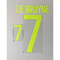 Name set Número “De Bruyne 7” Bélgica EURO 2016 Para la camiseta de local Dekographics