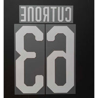 Name Set Número “Cutrone 63” AC Milan 2018-19 Para camiseta de visita/for away kit Stilscreen