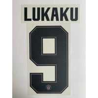 Name Set Número “Lukaku 9” Manchester United 2018-19 Para la camiseta de visita/ for away kit Champions League/Copa Thermo Patch
