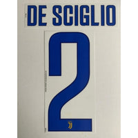 Name set Número “De Sciglio 2”  Juventus 2017-18  Para la camiseta de visita/for away kit Dekographics